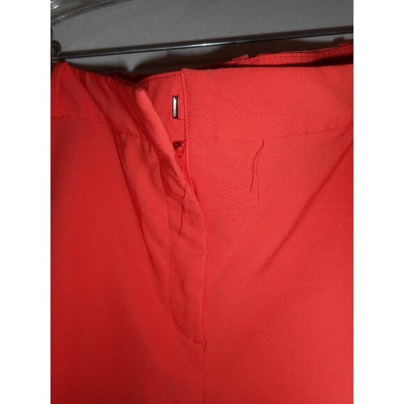 Bright Coral Sz 22W Plus Size Slim Fit Trouser polyester blend Pants Worthington - Picture 2 of 6